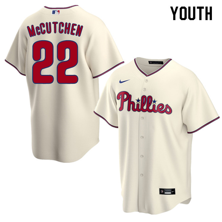 Nike Youth #22 Andrew McCutchen Philadelphia Phillies Baseball Jerseys Sale-Cream